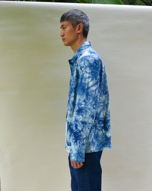 INDIGO TIE-DYE RIRKRIT WORK JACKET