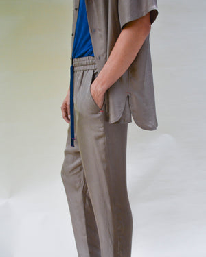 SLATE CAL SILK TROUSERS