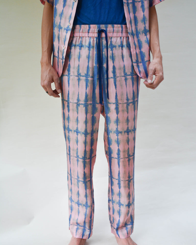 ROSE QUARTZ VISIONS CAL SILK TROUSERS