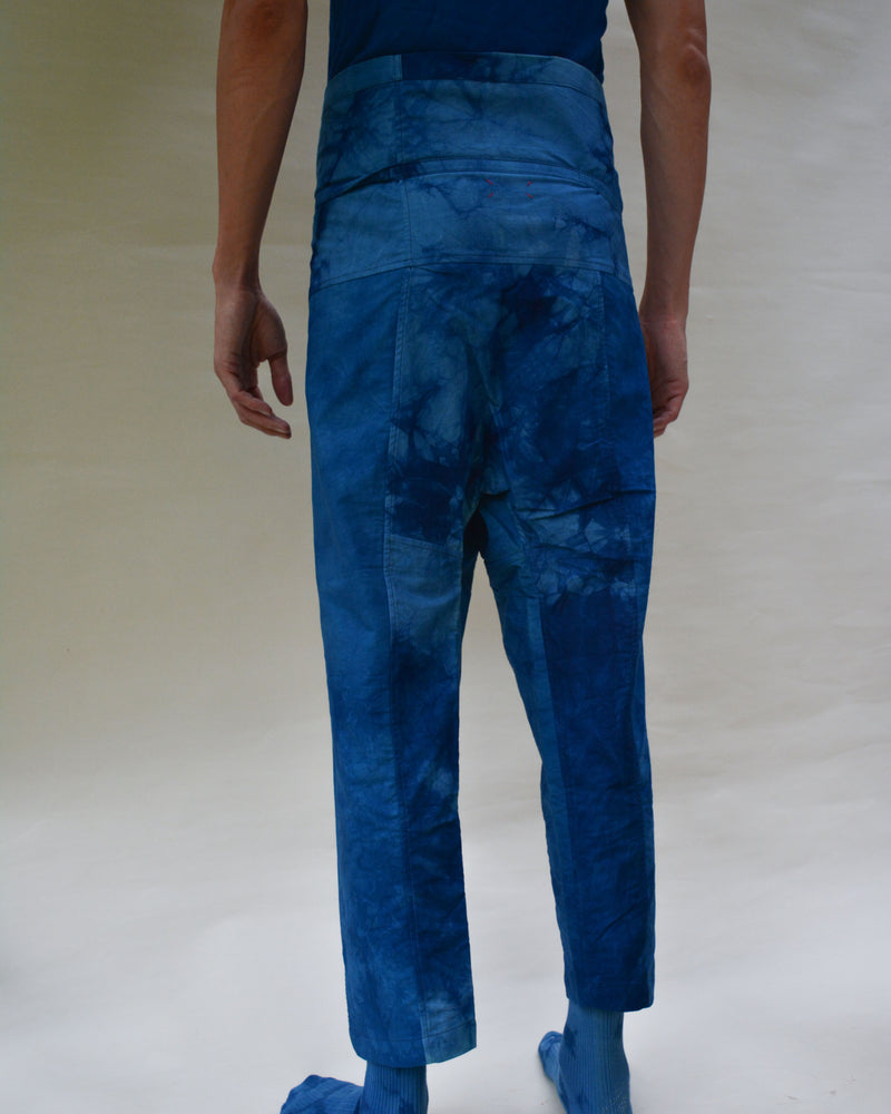 CAMO INDIGO FISHERMAN TROUSERS