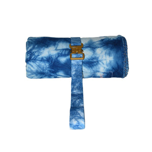 ISAN DREAMS INDIGO TIE DYE BAMBOO FLEECE BLANKET