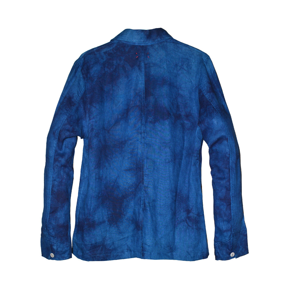 CAMO INDIGO LINEN SHIRT JACKET