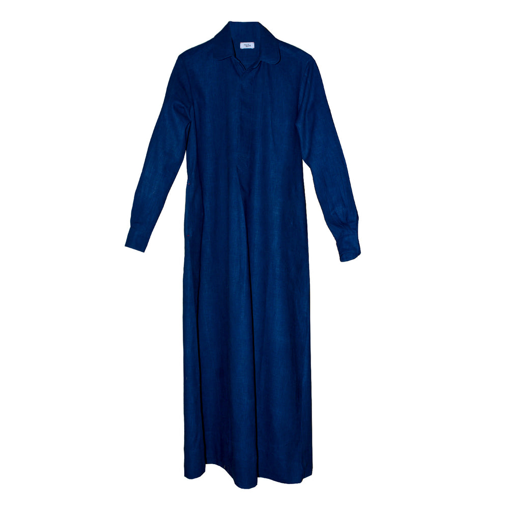 Pre-order : DARK INDIGO CECILIA REVERSIBLE LINEN TUNIC