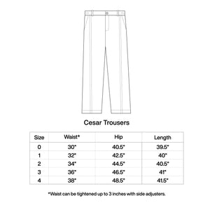 PRADU INDIGO BAMBOO FLEECE CESAR TROUSERS
