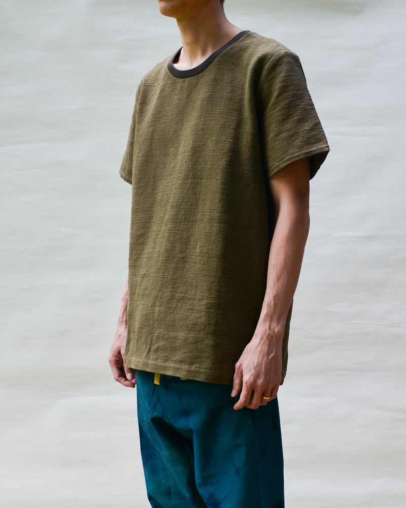 KHAKI ISAN WOVEN SHORT SLEEVE SHIRT