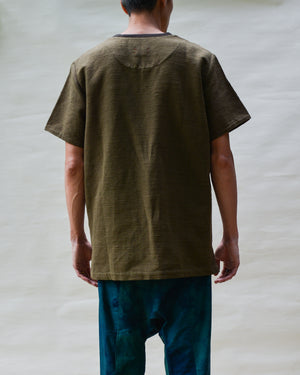 KHAKI ISAN WOVEN SHORT SLEEVE SHIRT