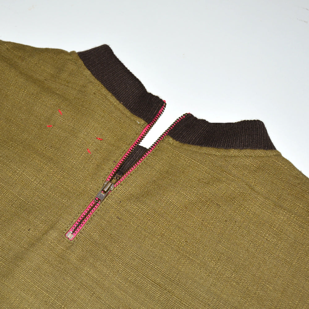 KHAKI ISAN WOVEN SWEATSHIRT