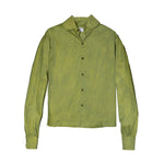LIME CROPPED JOHNNY BUTTON DOWN SHIRT