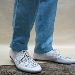 SKY INDIGO DOVE LINEN TWILL TROUSERS