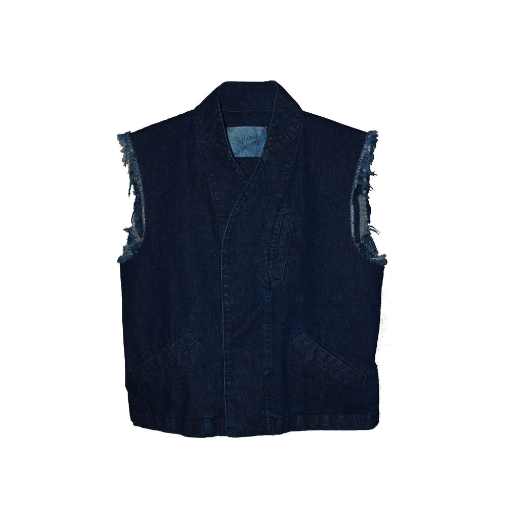 
            
                Load image into Gallery viewer, Outsider Denim Vest - Philip Huang
            
        