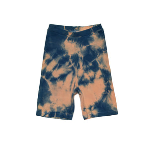 PRADU INDIGO TIE-DYE BIKER SHORTS