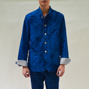 CAMO INDIGO AND SLATE PUN REVERSIBLE JACKET
