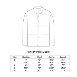 SKY INDIGO AND SLATE PUN REVERSIBLE JACKET