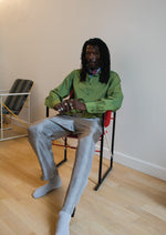 LIME CROPPED JOHNNY BUTTON DOWN SHIRT