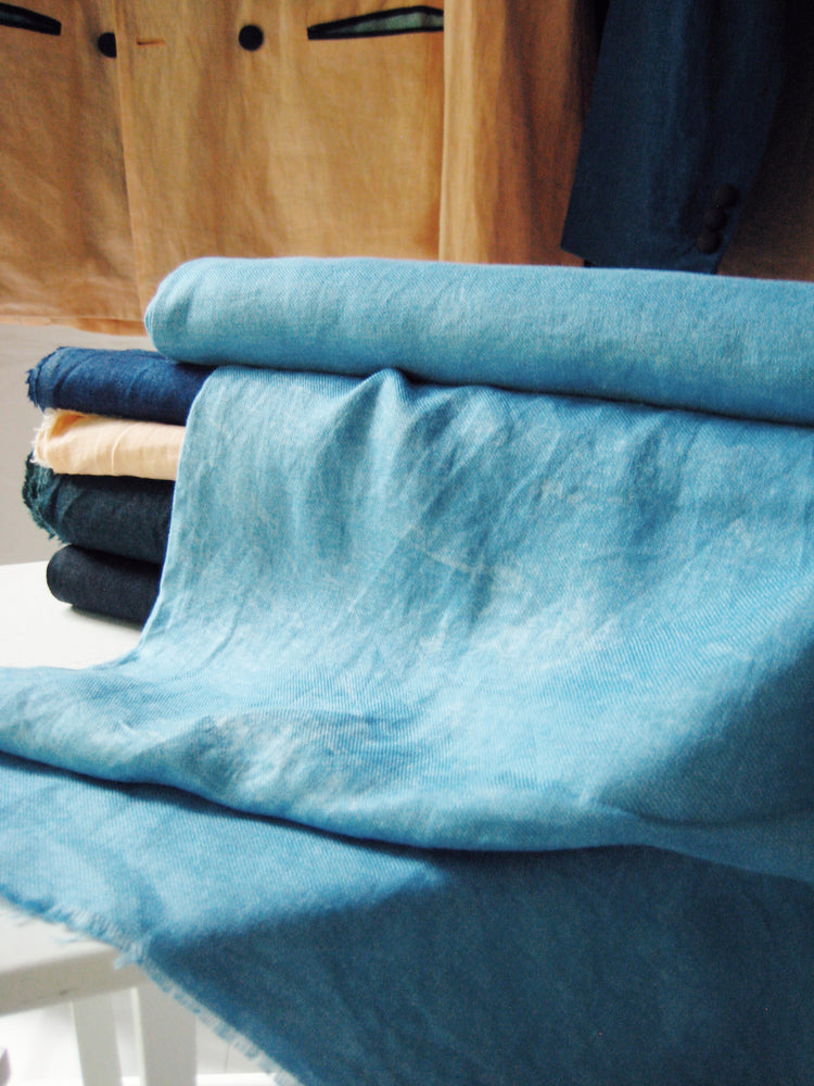 SKY INDIGO DOVE LINEN TWILL TROUSERS