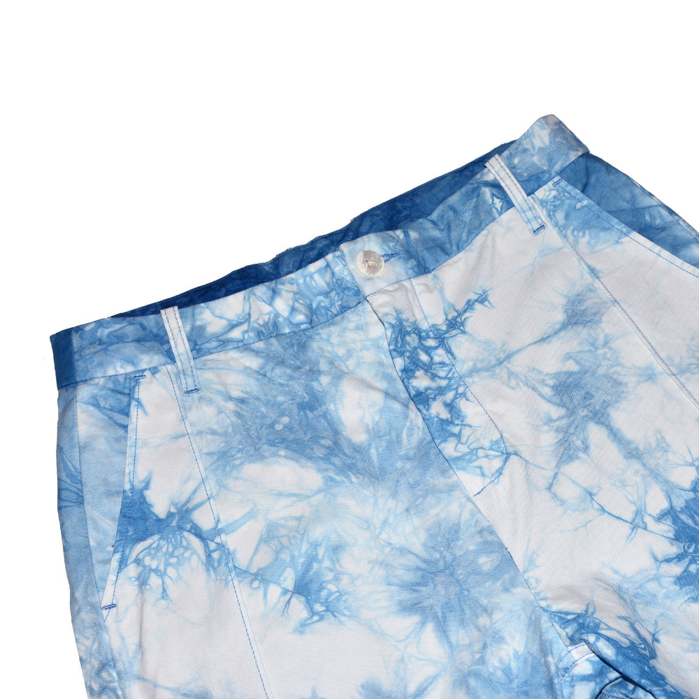 TIE-DYE INDIGO WORK TROUSERS