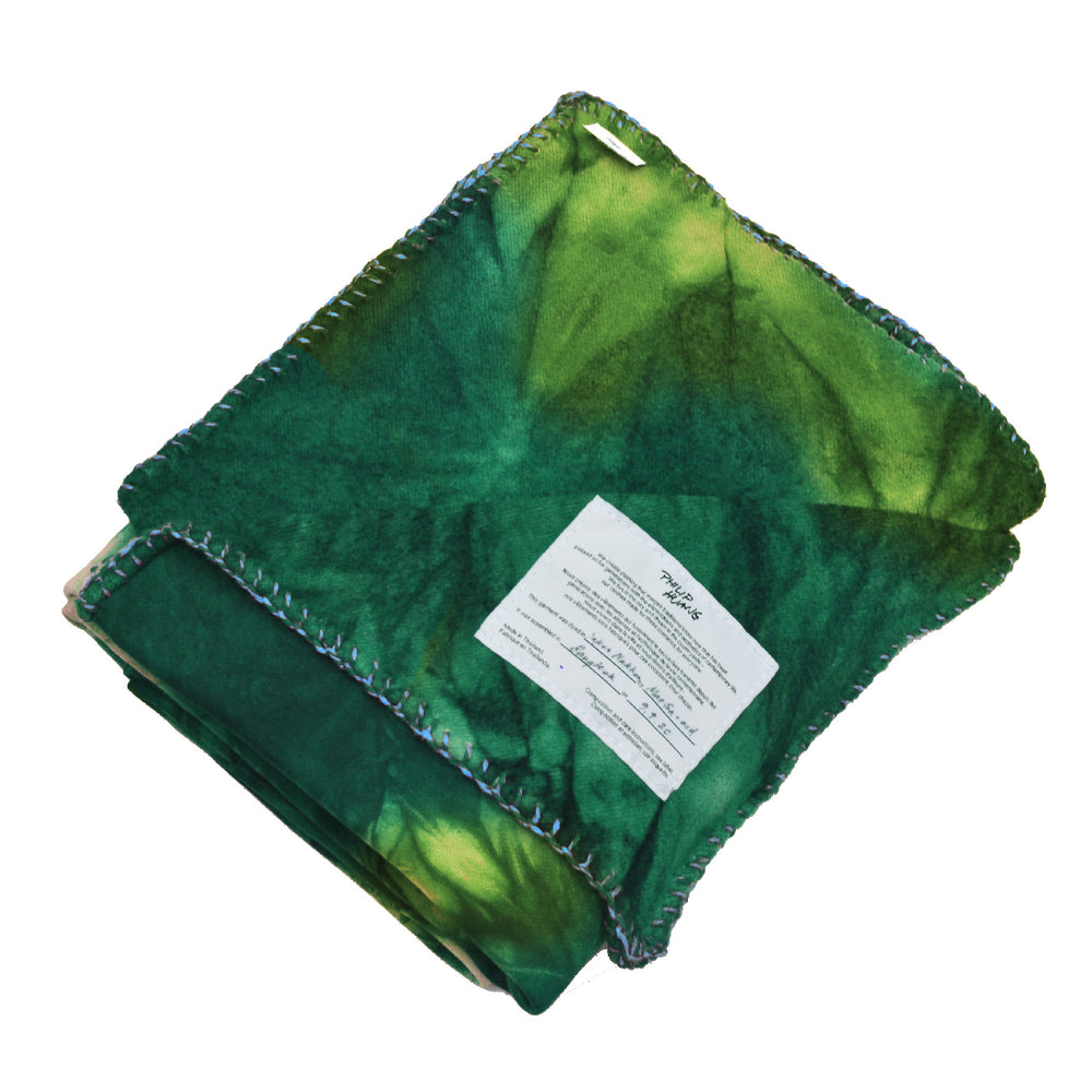 ISAN DREAMS Mango Moss Tie-dyed Bamboo Fleece Blanket - Philip Huang