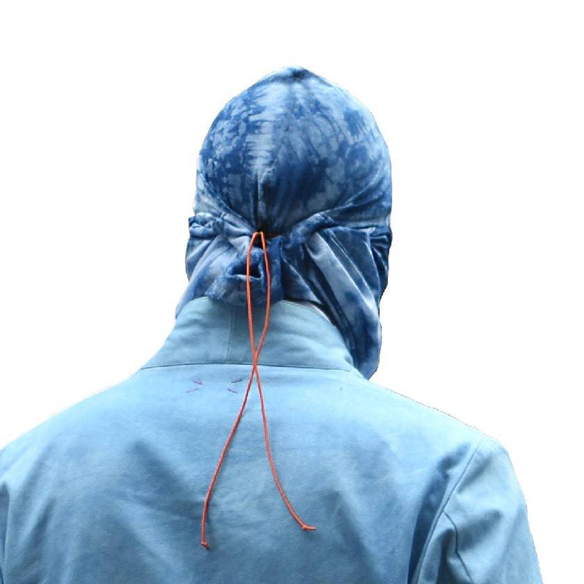 TIE-DYED INDIGO BALACLAVA