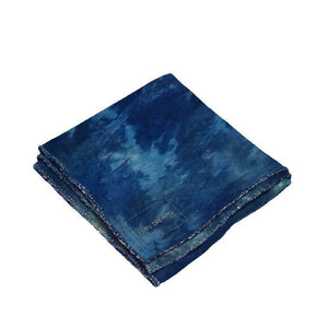 ISAN DREAMS CAMO TIE-DYED INDIGO BAMBOO FLEECE BLANKET