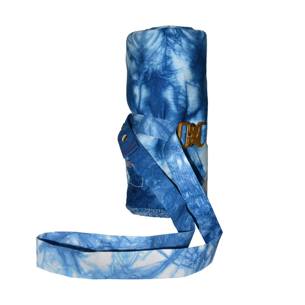 ISAN DREAMS CAMO TIE-DYED INDIGO BAMBOO FLEECE BLANKET