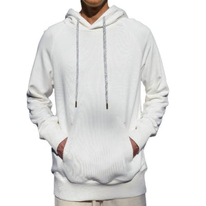 WHITE BAMBOO FLEECE HOODIE