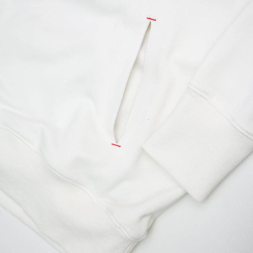 WHITE BAMBOO FLEECE HOODIE