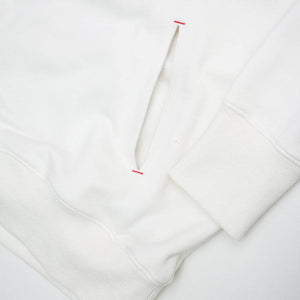 WHITE BAMBOO FLEECE HOODIE