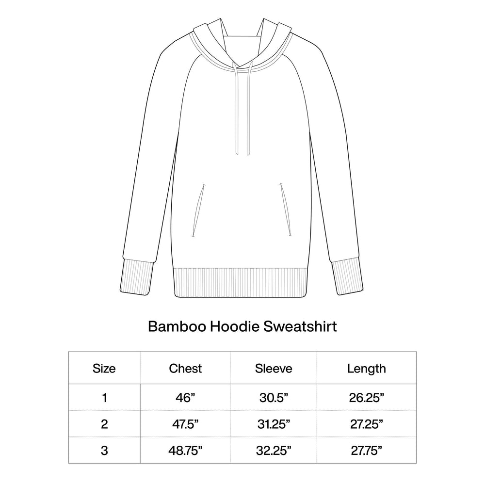 WHITE BAMBOO FLEECE HOODIE