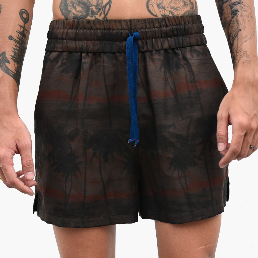 MOONLESS OASIS CAL SILK SHORTS - Philip Huang