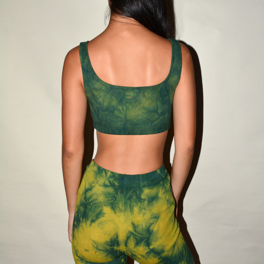 Camo Moss Tie-dyed Bralette - Philip Huang