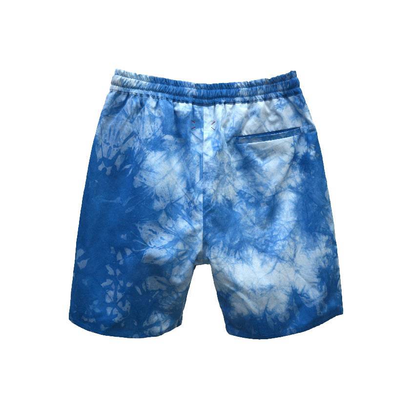 INDIGO TIE-DYE BERMUDA SHORTS