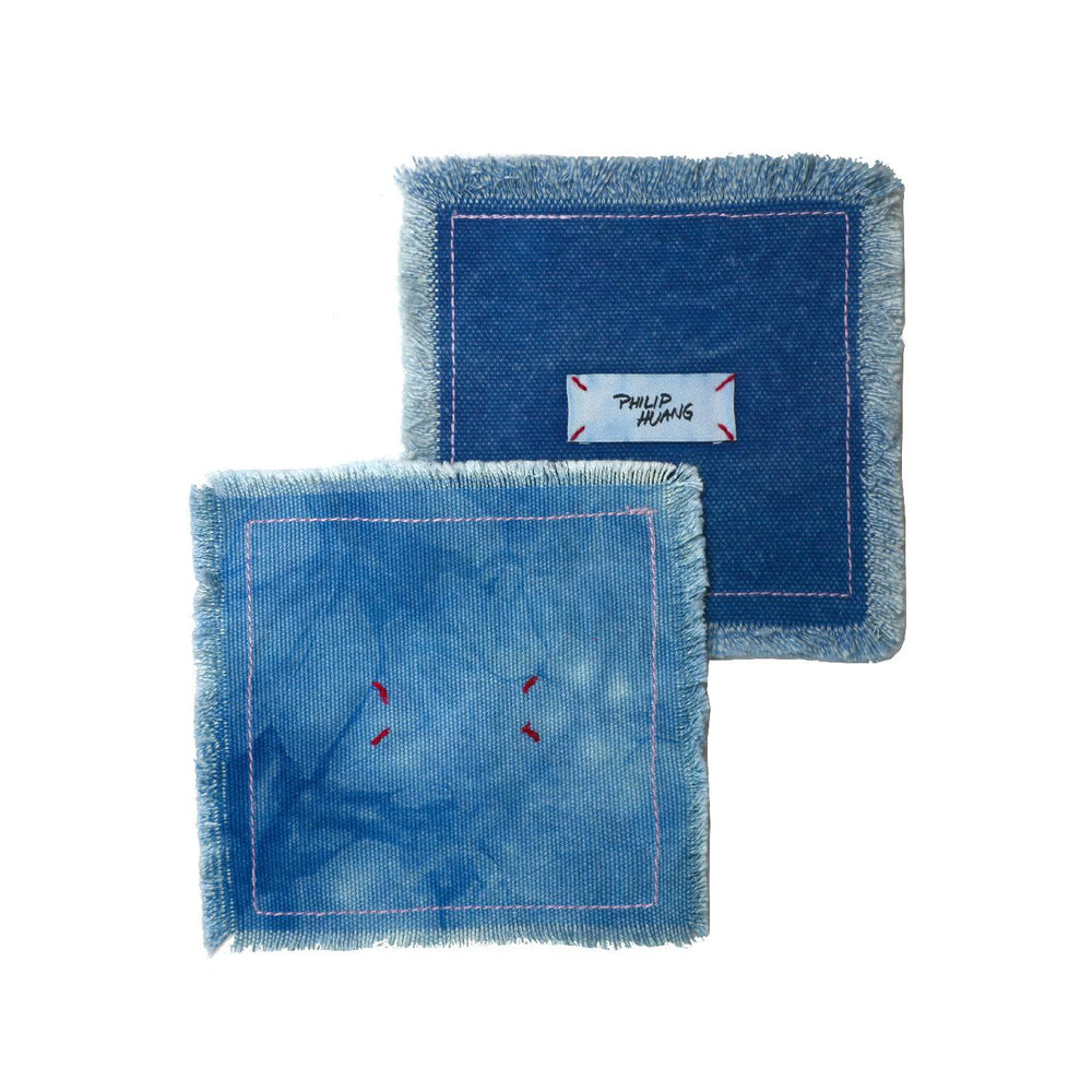 INDIGO CANVAS COASTERS SET OF 4