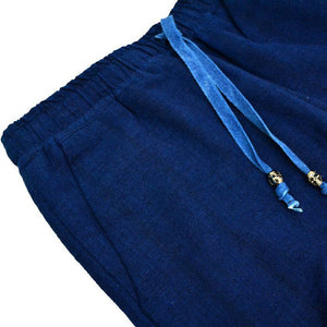 DARK INDIGO ISAN WOVEN SHORTS