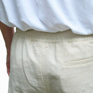 RAW WHITE ISAN WOVEN SHORTS - Philip Huang