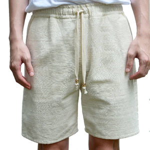 RAW WHITE ISAN WOVEN SHORTS - Philip Huang