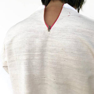 RAW WHITE ISAN WOVEN SWEATSHIRT