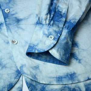 INDIGO TIE-DYE JOHNNY BUTTON DOWN SHIRT