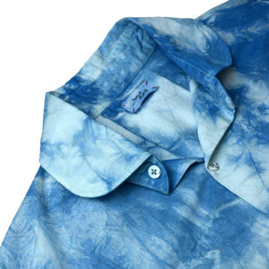 INDIGO TIE-DYE JOHNNY BUTTON DOWN SHIRT