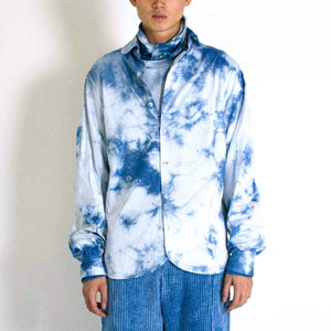 INDIGO TIE-DYE JOHNNY BUTTON DOWN SHIRT