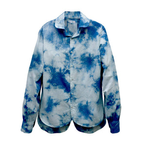 INDIGO TIE-DYE JOHNNY BUTTON DOWN SHIRT