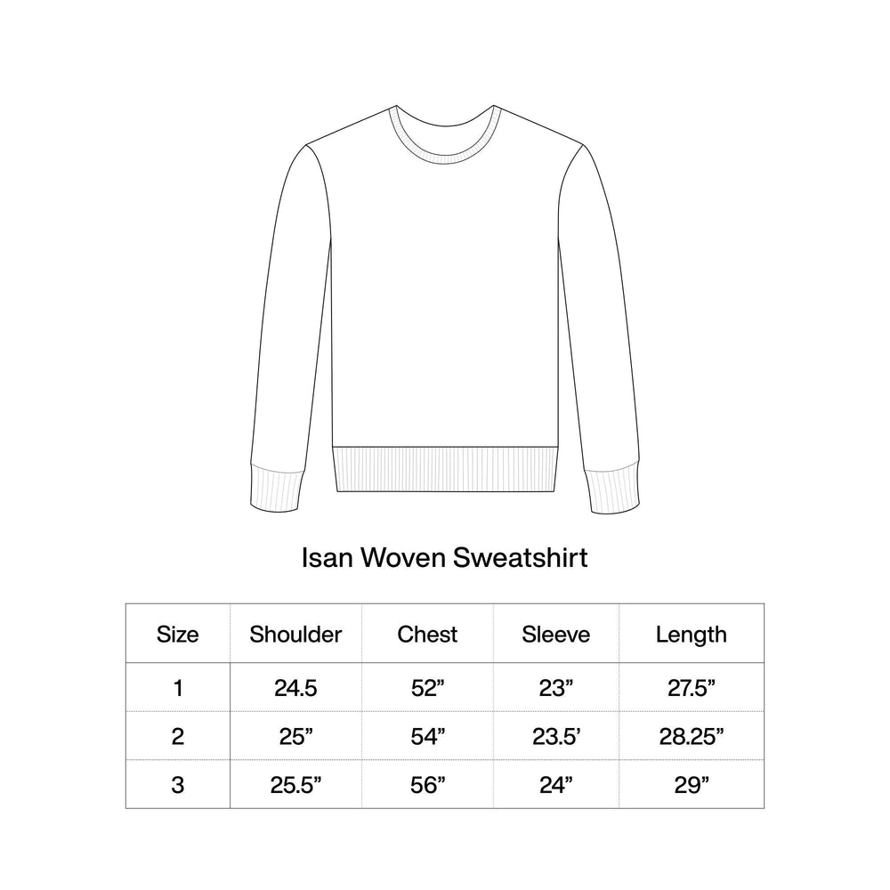 RAW WHITE ISAN WOVEN SWEATSHIRT