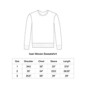 RAW WHITE ISAN WOVEN SWEATSHIRT