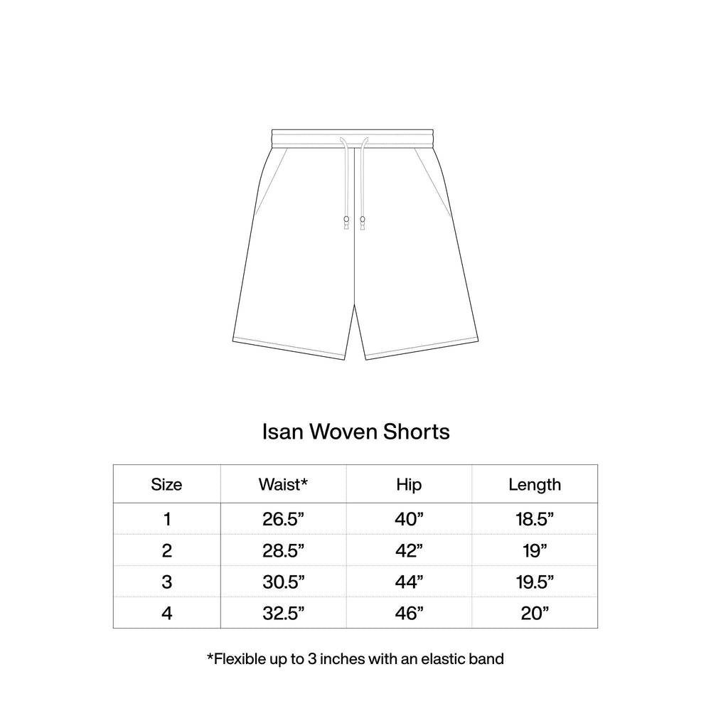 RAW WHITE ISAN WOVEN SHORTS