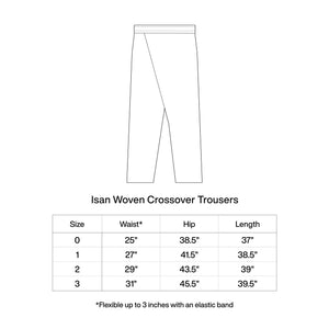 RAW WHITE ISAN WOVEN CROSSOVER TROUSERS - Philip Huang