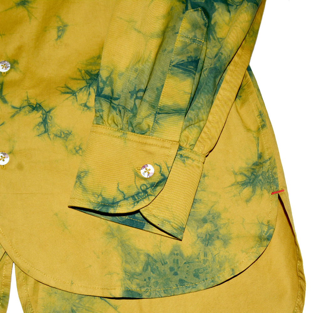 MANGO MOSS TIE-DYE JOHNNY BUTTON DOWN SHIRT