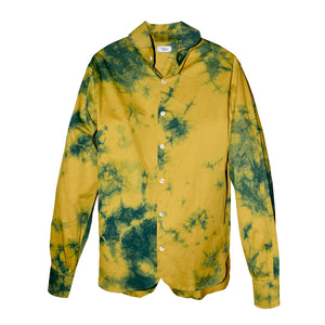 Mango Moss Tie-dye Johnny Button Down Shirt - Philip Huang