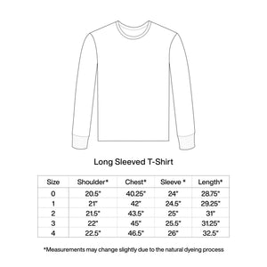 Long Sleeve T-shirt Size Chart - Philip Huang