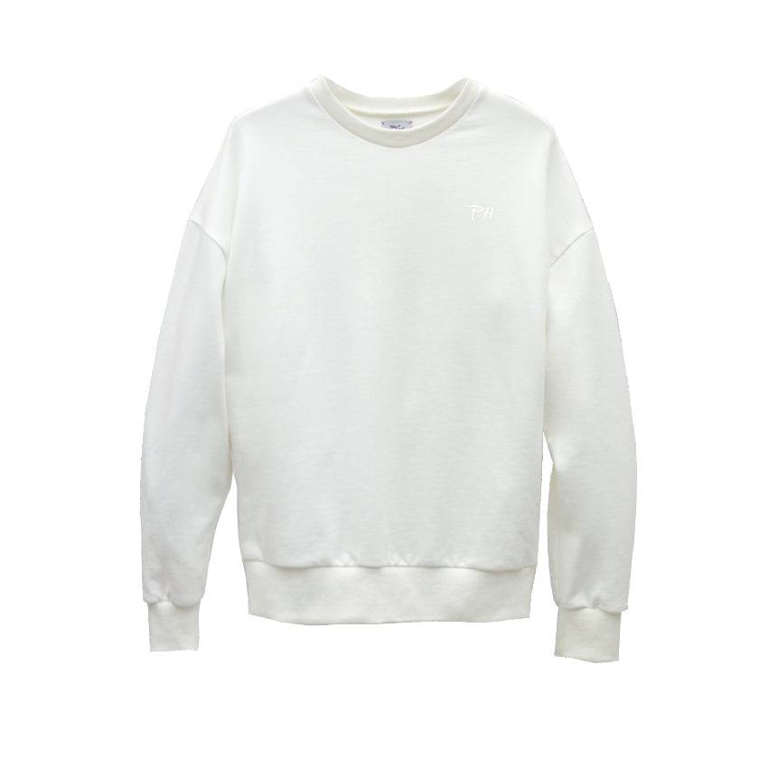 OX STAR WHITE ORGANIC FRENCH TERRY SWEATSHIRT