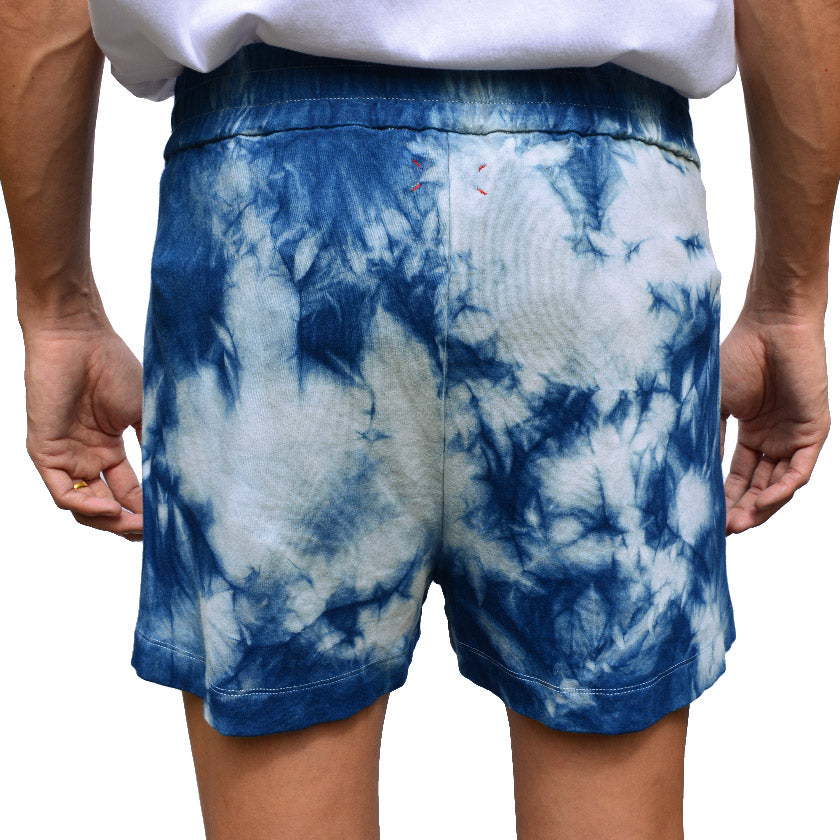 TIE-DYE INDIGO DEN SHORTS