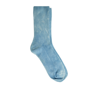 NATURAL HAND-DYED SKY INDIGO SOCKS